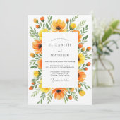 Saffron Lively Botanical Wedding 招待状 (スタンド正面)
