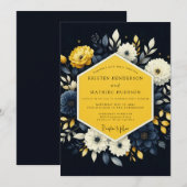 Saffron Nocturnal Flora Wedding 招待状 (正面/裏面)