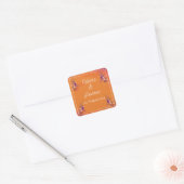 Saffron Sky Wildflowers - RSVP card スクエアシール (封筒)