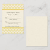 Safron YellowのRSVPカード エンクロージャーカード (正面/裏面)