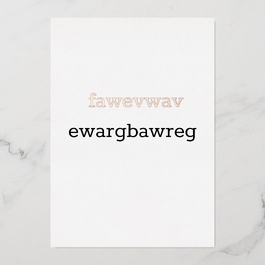 safves 箔招待状 (正面)