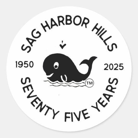 SAG HARBOR HILLS 75thシール ラウンドシール (正面)