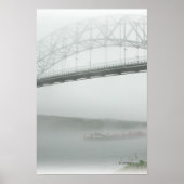 Sagamore Bridge in Fog ポスター (正面)