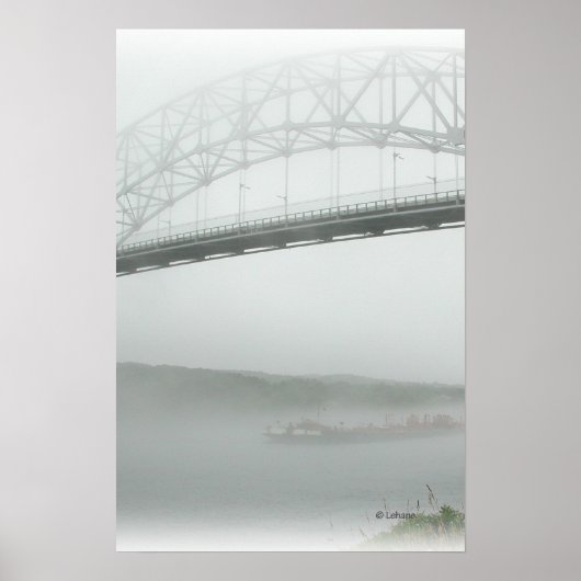 Sagamore Bridge in Fog ポスター (正面)