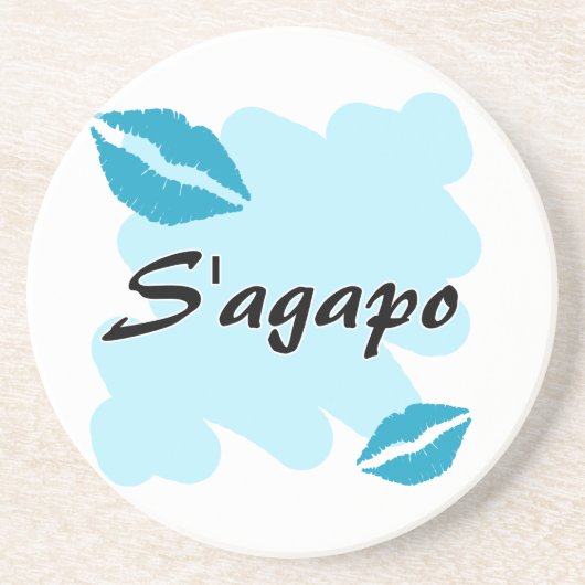 S'agapo -ギリシャ語- I愛 コースター (正面)