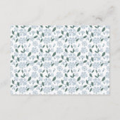  sageとdusty blueの花のベイビーシャワーアドバイスカード エンクロージャーカード (裏面)