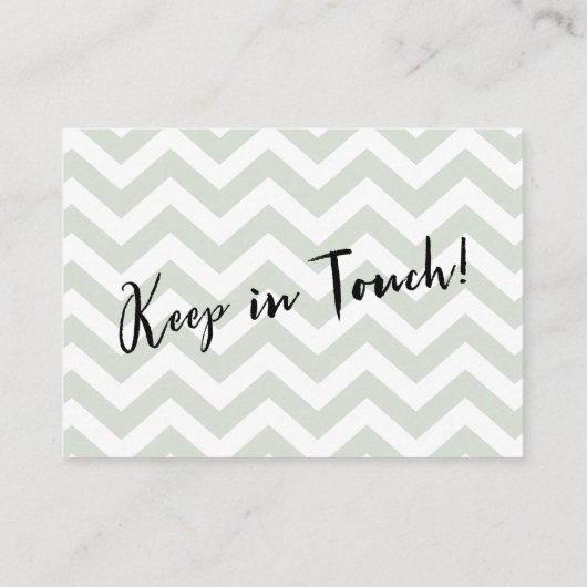 SageとWhite Chevronの「Change of Address」カード 名刺 (裏面)