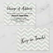 SageとWhite Chevronの「Change of Address」カード 名刺 (正面/裏面)