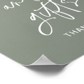 SAGEの本とギフト赤ちゃんシャワーのサイン ポスター (角)