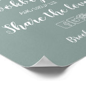 Sageエレガントの結婚ハッシュタグ記号8x10 ポスター (角)