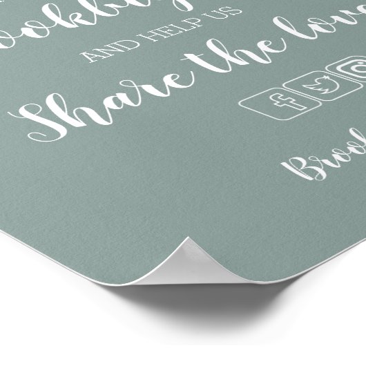 Sageエレガントの結婚ハッシュタグ記号8x10 ポスター