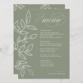 Sageエレガントミニマ葉リスト結婚ズ メニュー (正面/裏面)