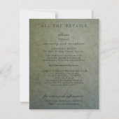 Sageエレガント金ゴールドの結婚詳細・エンクロージャ・カード 招待状 (正面)