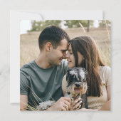 Sageエレガント Green写真の結婚式の日付を保存 セーブザデート (裏面)