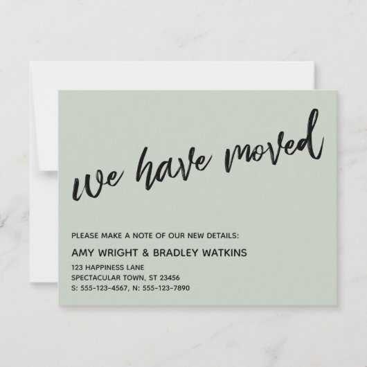 Sageカジュアル発表を移動した手書き ノートカード (正面)