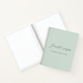 Sageグリーンスクリプトレシピクックブック ノートブック (内部)