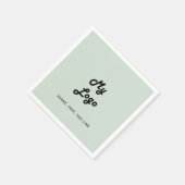 Sageグリーンビジネスロゴ スタンダードカクテルナプキン (角)
