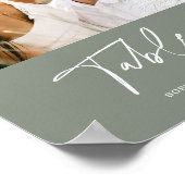 SAGEグリーンボヘミアンフォトテーブル番号8x10 ポスター (角)