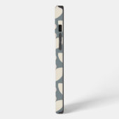 sageグリーン レトロフラワー iPhoneケース (左側面)