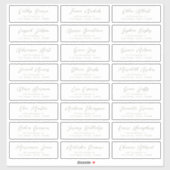 Sageスクリプスタイリッシュト結婚のゲスト住所 シール (シート)