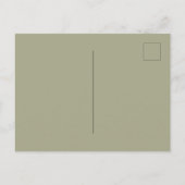 Sageスクリプトエレガントミニマル卒業式3写真 インビテーションポストカード (裏面)