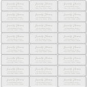 Sageスクリプトトランスペアレント差出人住所ラベル シール (正面)