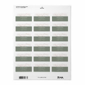 Sageバラモダン金ゴールドの卒業住所 ラベル (フルシート)