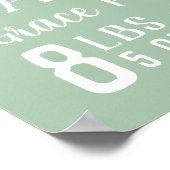 Sageベビー名と誕生統計 |編集可能な色 ポスター (角)