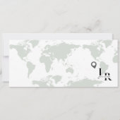 Sageボーディングパス結婚式を保存する日付チケット 招待状 (裏面)