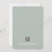 Sageモダン Brush Scriptフォトズ結婚ーズ セーブザデート (裏面)