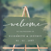 Sageモダン Brush Strokes結婚's Welcome アクリルサイン (ニュートラル)