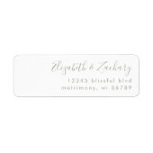 Sageモダン Greenスクリプト差出人住所 ラベル (正面)