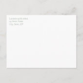 Sageモダン Green Botanical No Menu RSVPポストカード インビテーションポストカード (裏面)