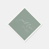 Sageモダン just love script minimalist結婚's スタンダードカクテルナプキン (角)