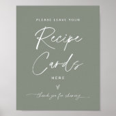 SAGEレシピカードのサイン離れ – お使いのレシピ ポスター (正面)