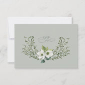 Sage庭園の結婚式RSVP応答エンクロージャカード 招待状 (正面)