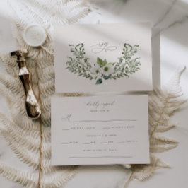 Sage庭園の結婚式RSVP応答エンクロージャカード 招待状