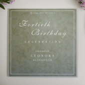 Sage金ゴールドエレガントANYマイルストーン誕生日パーティー 招待状