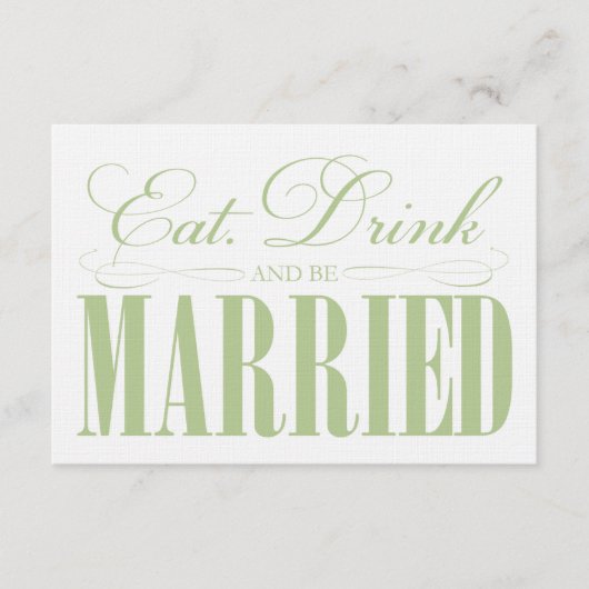 Sage食べ、Drink & Be 結婚した |エンクロージャ エンクロージャーカード (正面)