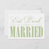 Sage食べ、Drink & Be 結婚した |エンクロージャ エンクロージャーカード (正面/裏面)