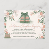 Sage お洒落 Green New Chapter Books赤ちゃんシャワー エンクロージャーカード (正面)