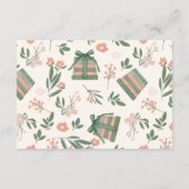 Sage お洒落 Green New Chapter Books赤ちゃんシャワー エンクロージャーカード (裏面)