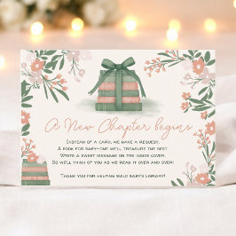 Sage お洒落 Green New Chapter Books赤ちゃんシャワー エンクロージャーカード