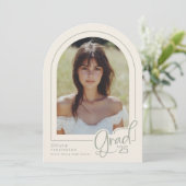 Sage エレガントシンプル Photo 2025グラッド発表 招待状 (スタンド正面)