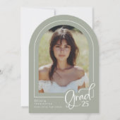 Sage エレガントシンプル Photo 2025グラッド発表 招待状 (正面)