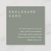 SAGE ボヘミア風 封入カード 招待状挿入ページ エンクロージャーカード (正面)