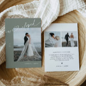 SAGE ミニマリスト ハート エロープメント アナウンスメント 招待状