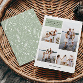 Sage モダン Neutral 4写真エレガント シーズンカード