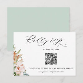 Sage, 自然開花QRコード出欠オンライン結婚版 エンクロージャーカード