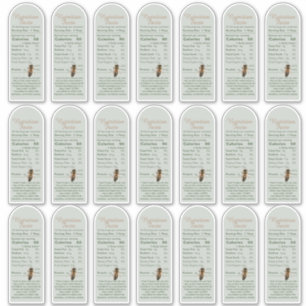 SAGE 16 oz Muth Honey Jar and bee Nutrition Facts シール